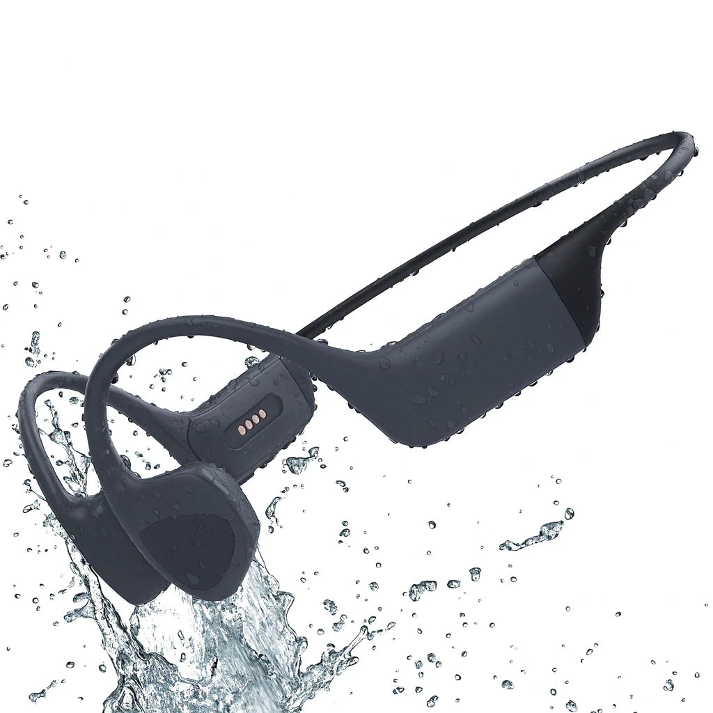 Casque sport à conduction waterproof noir