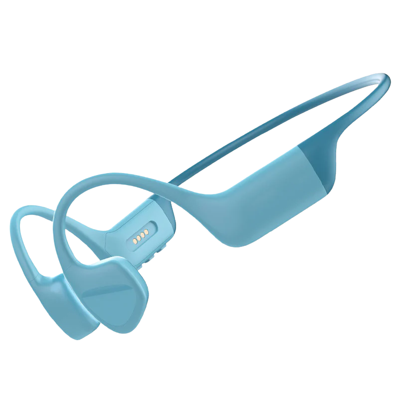 casque sport à conduction osseuse bleu