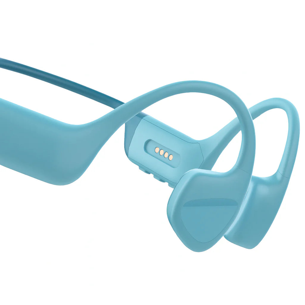 casque sport à conduction osseuse bleu