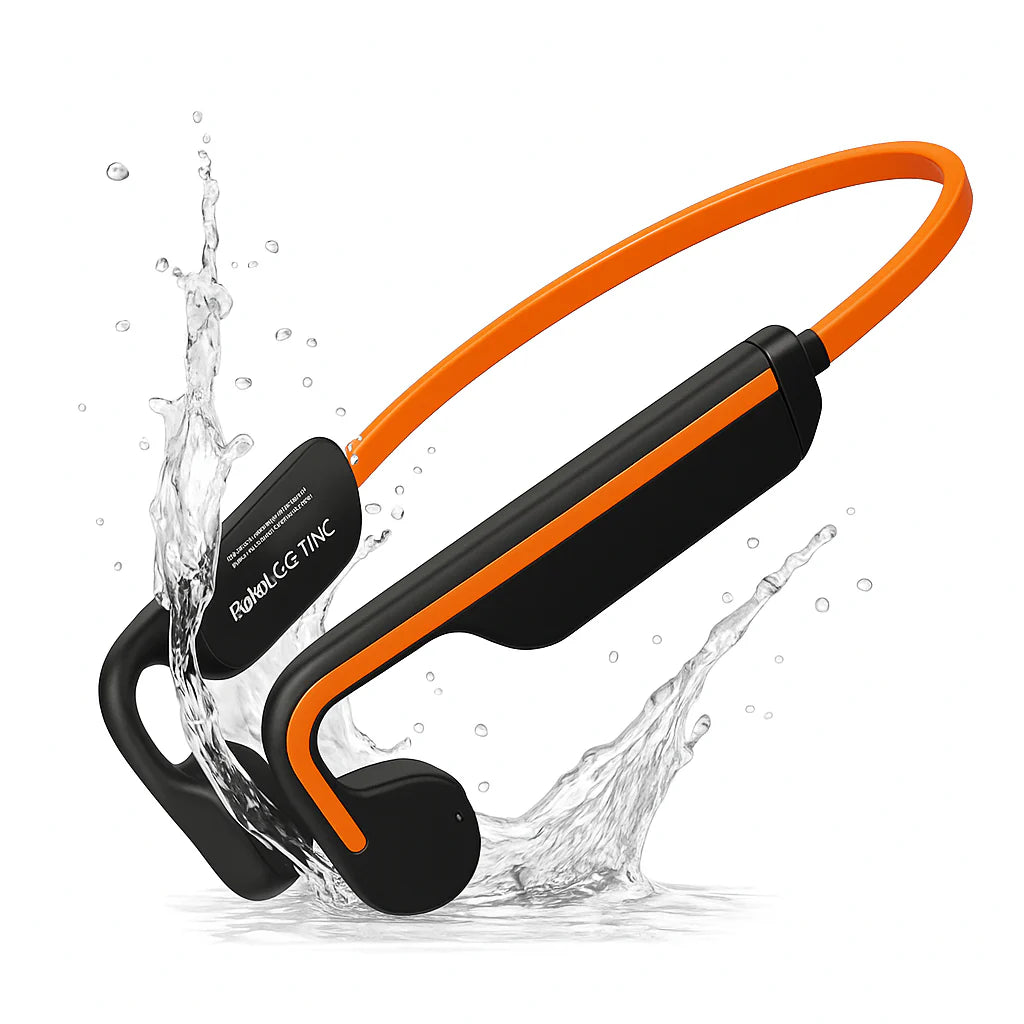 casque sportif à conduction osseuse orange